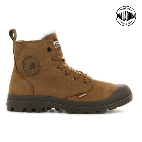 Palladium Pampa Hi Zip WL Men's Boots Brown | UK J956-YAI